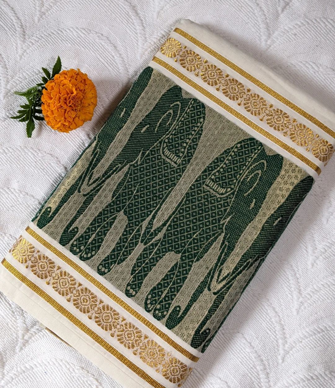 Set Saree - Elephant pattern