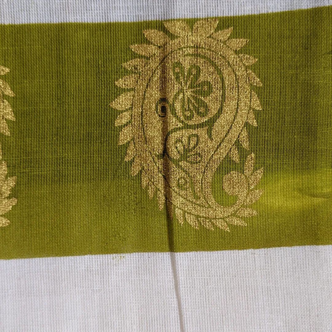 Set Mundu - Green border